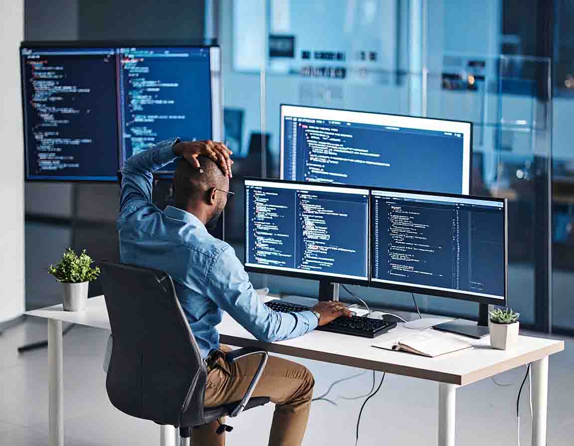 a person interacting with a computer