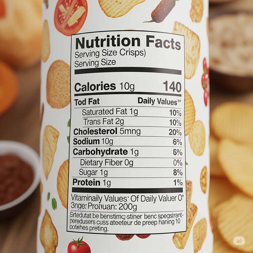 Tuobbly nutrition facts label